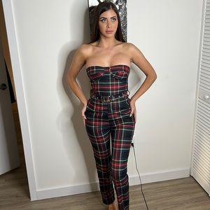 Super cute tartan overal